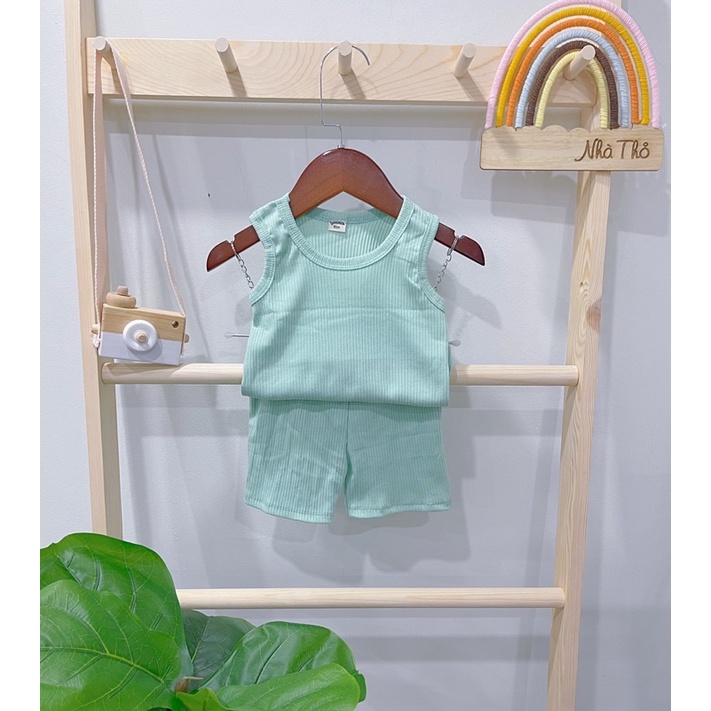 NT064 Bộ ba lỗ, sát nách chất cotton thun tăm xuất Nhật bảng màu cực iu cho bé trai, bé gái (ảnh thật, màu thật)