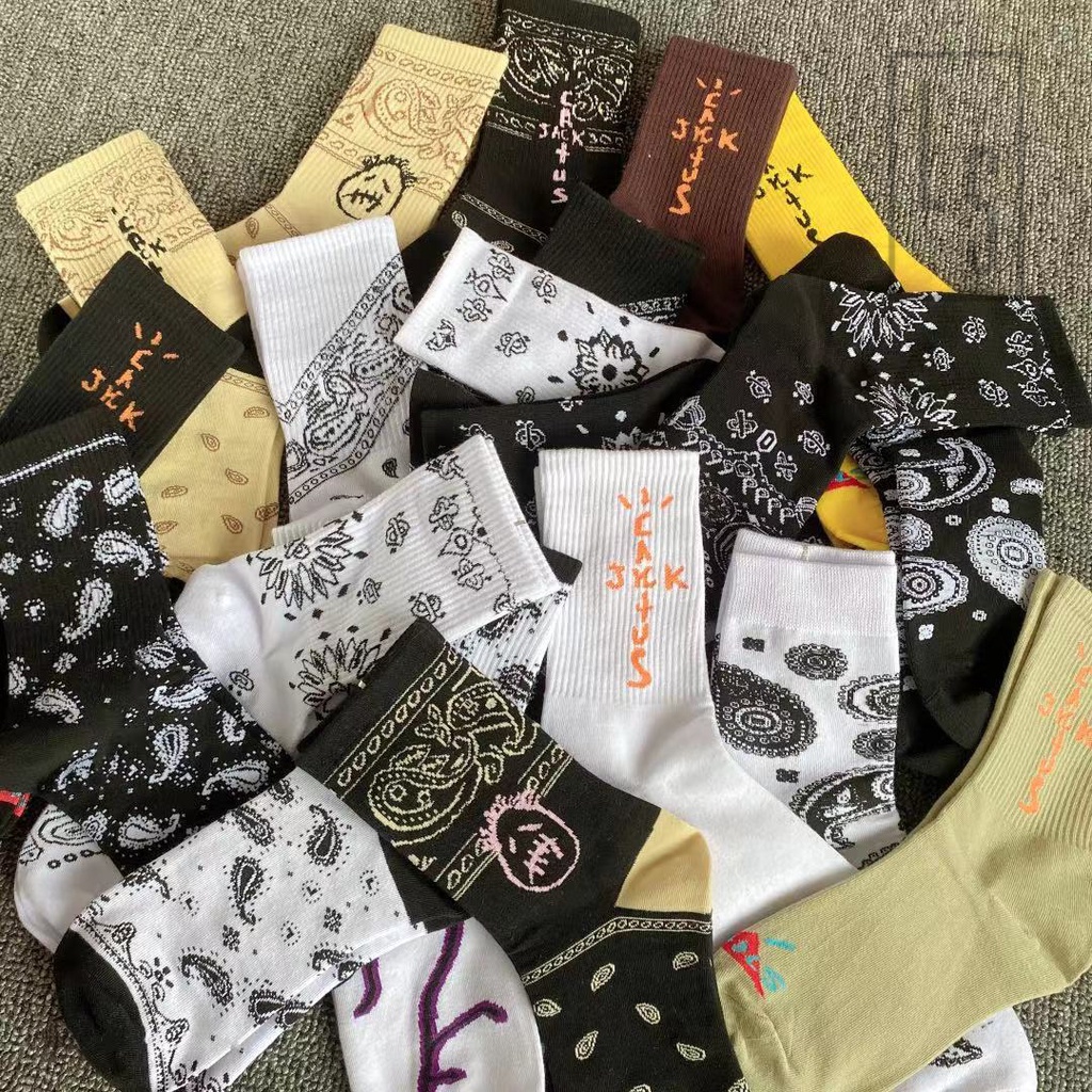 Vớ Travis Scott Unisex - Tất Họa Tiết Bandana Paisley