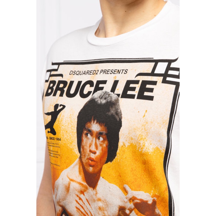 Áo Thun Ngắn Tay In Hình Dsquared2 D2 Power Bruce Lee Cá Tính Cho Nam