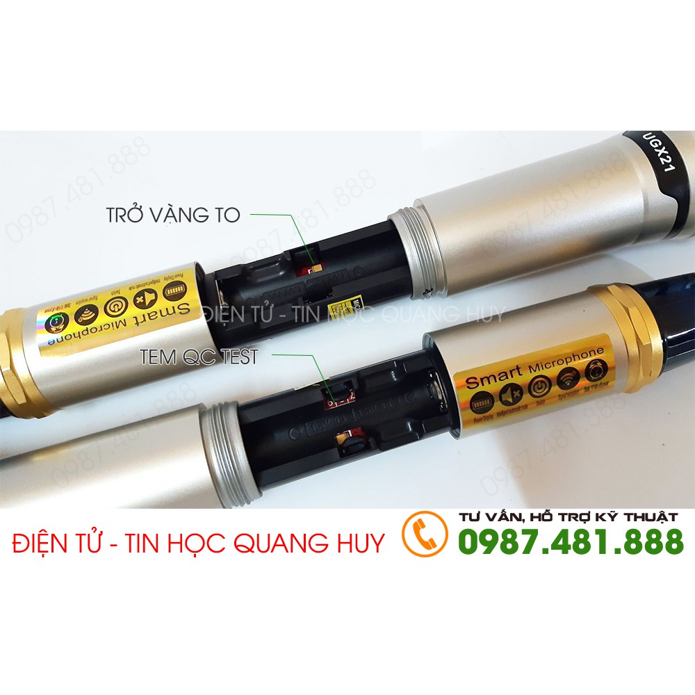 Micro không dây Shure UGX 21 loại 1 tặng pin sạc dung lượng 3000mAh và bộ sạc thông minh tự ngắt khi đầy