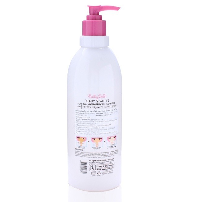 Sữa tắm trắng da Cathy Doll Ready 2 White One Day Whitener Body Cleanser 500ml