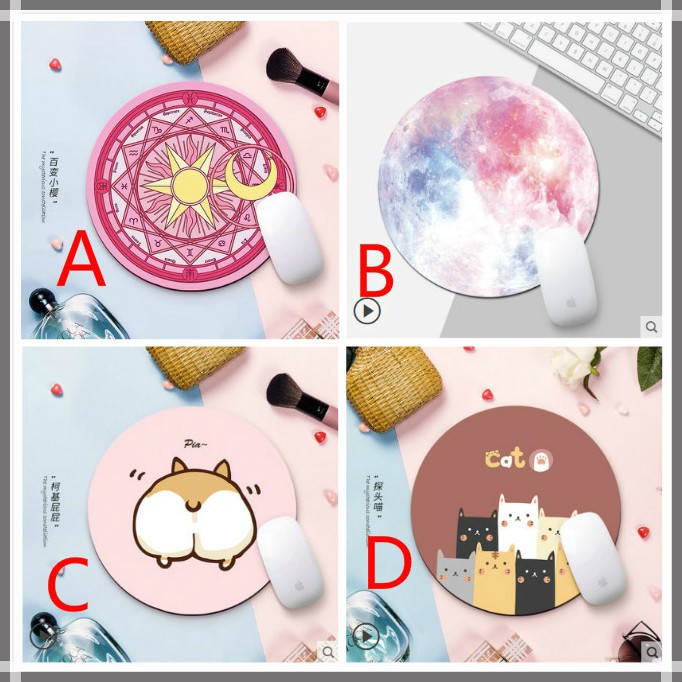 ⭐️ READY STOCK⭐️Miếng lót chuột cao su mouse pad siêu nhạy họa tiết siêu kute