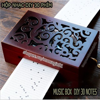 (Có video test + Tặng giấy soạn nhạc) Hộp nhạc DIY đa năng 30 Phím Tự Soạn Cao Cấp (Music Box 30 notes DIY)