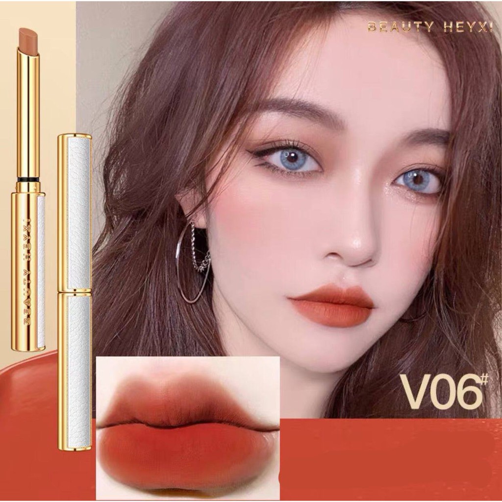 Son HEYXI BEAUTY Vỏ Da Sang Chảnh Cao Cấp Lên Màu Chuẩn Lì Không Trôi Son Lì Nội Địa Trung | BigBuy360 - bigbuy360.vn
