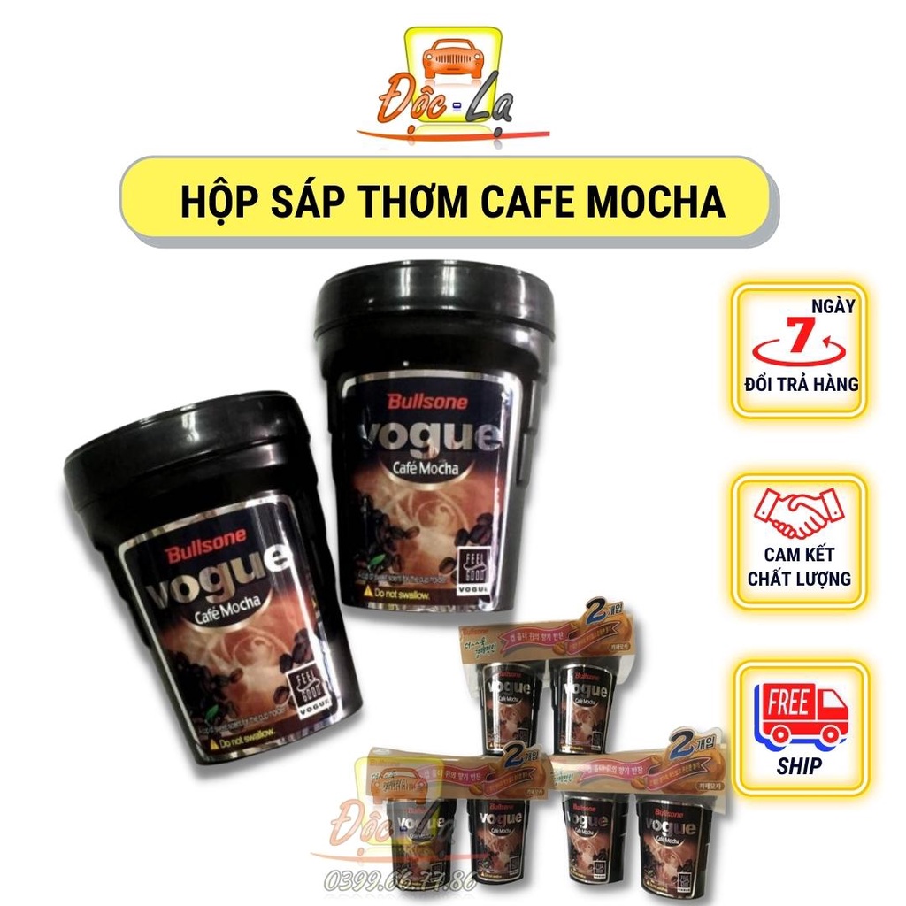 2 Hộp sáp thơm Cafe khử mùi ô tô, văn phòng - BULLSONE VOGUE CAFÉ MOCHA 130G