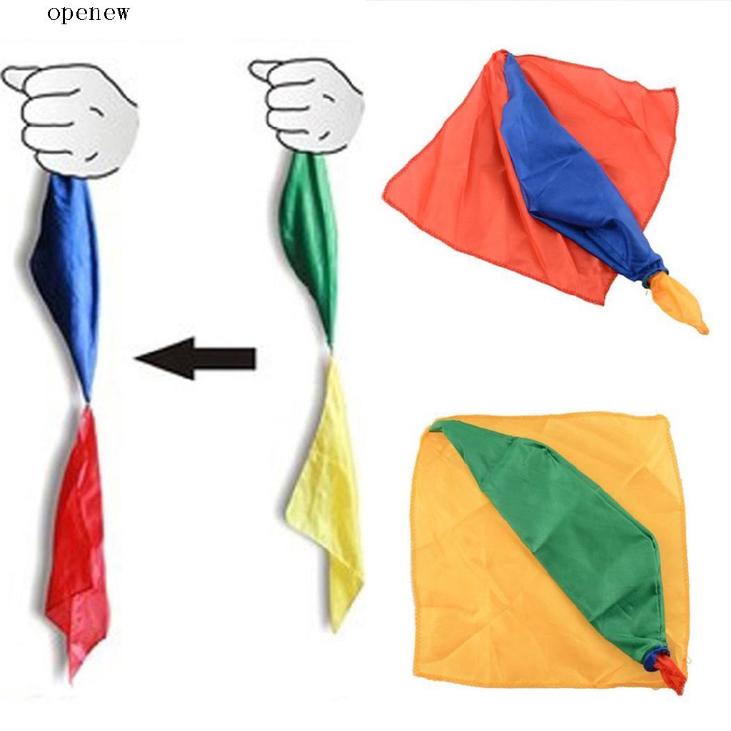 op New Kids Children Change Color Silk Scarf for Magic Trick Joke Props Tools Toy Gifts