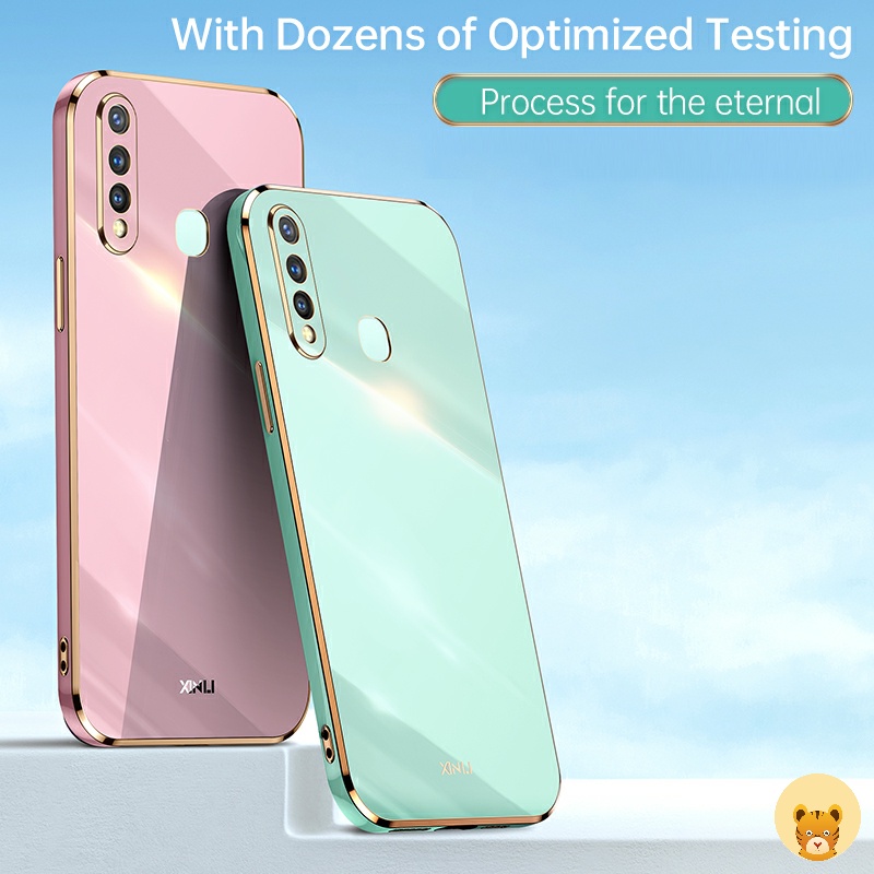 Ốp Điện Thoại Mềm Mạ Viền Sang Trọng Cho Vivo Y19