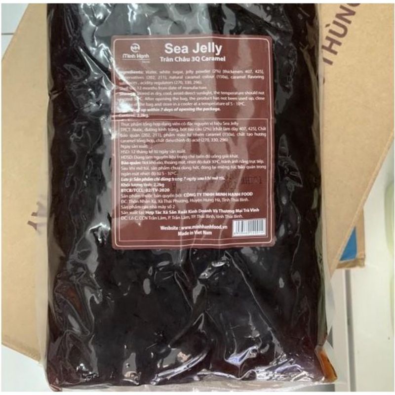 Trân châu trắng 3Q Sea Jelly 2kg - Trân châu giòn ăn liền