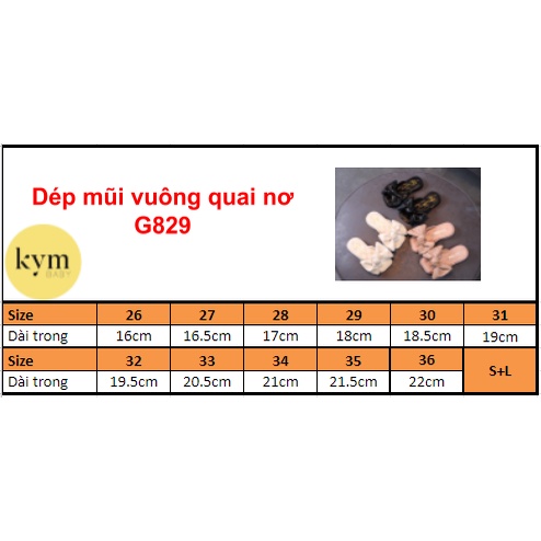 Giày dép mũi vuông quai nơ cho bé gái G829
