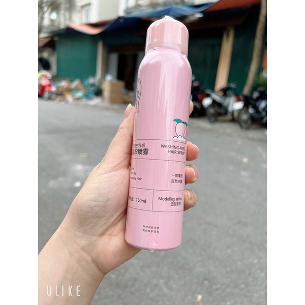 XỊT KHÔ TÓC HƯƠNG ĐÀO HỒNG làm phồng tóc dùng là mê ( xịt gội khô hồng )