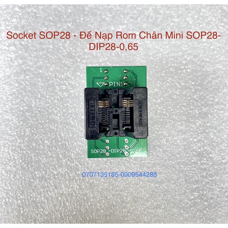 [Mới] Socket SOP28 - Đế Nạp Rom Chân Mini SOP28-DIP28-0,65