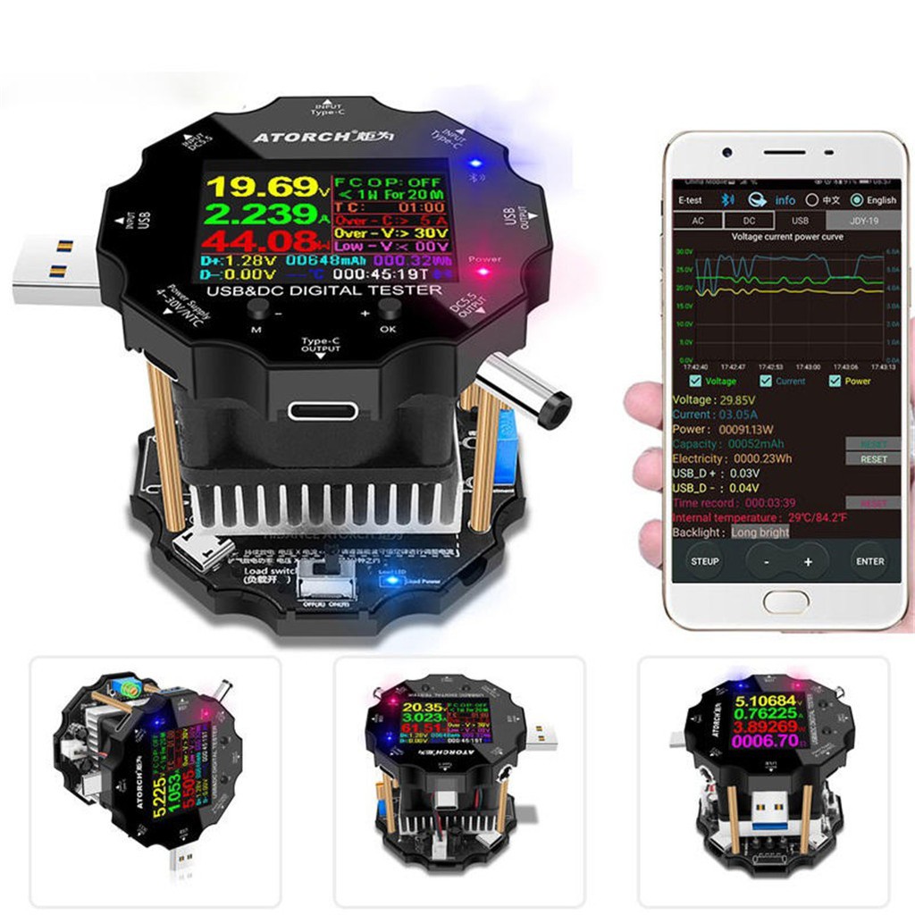 Thiết Bị Kiểm Tra Pin Có Cổng Usb