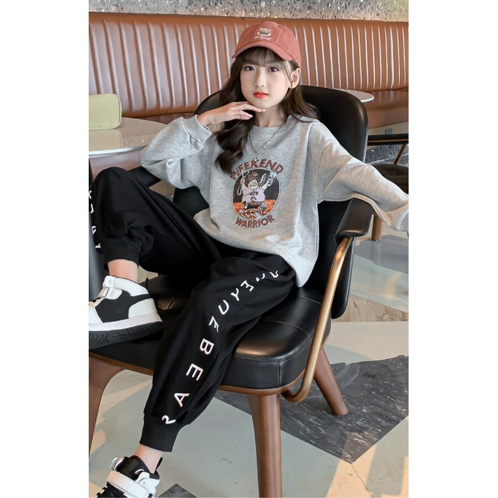 Bộ thu đông bé gái 14-45kg, set thu đông cho bé gái 4-14 tuổi unicorn sang chảnh, vải nỉ da cá dày dặn, hàng may kĩ.UNI6