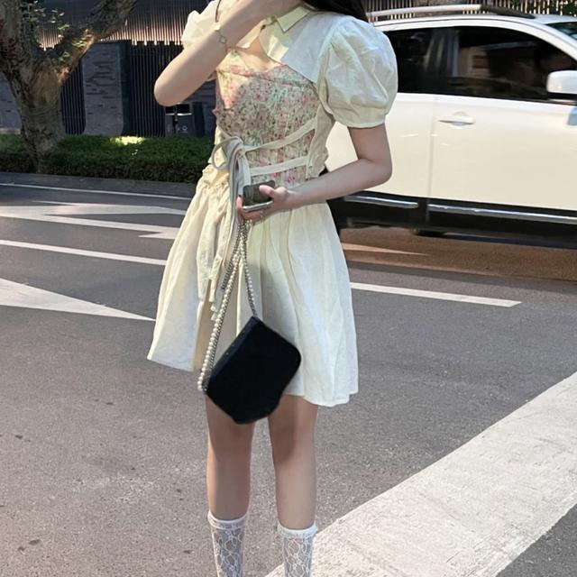 Set Đầm Hoa Hai Dây + Áo Khoác Ngoài Thiết Kế Mới Thời Trang Mùa Hè Theo Phong Cách Pháp Dành Cho Nữ