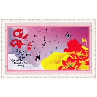 Tranh Thêu Chữ Thập 3D Đồng Hồ Ân Cha Mẹ Là Đại Dương Vô Tận 222621 (KHÁCH TỰ THÊU) KT:72X42CM