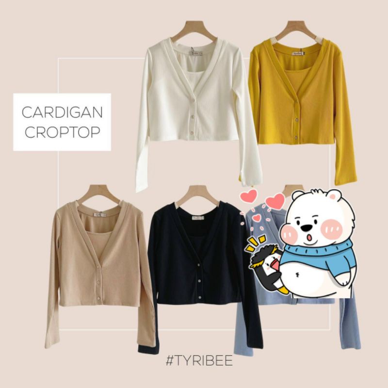 Sét áo  khoác croptop và áo trong (gồm 2sp)