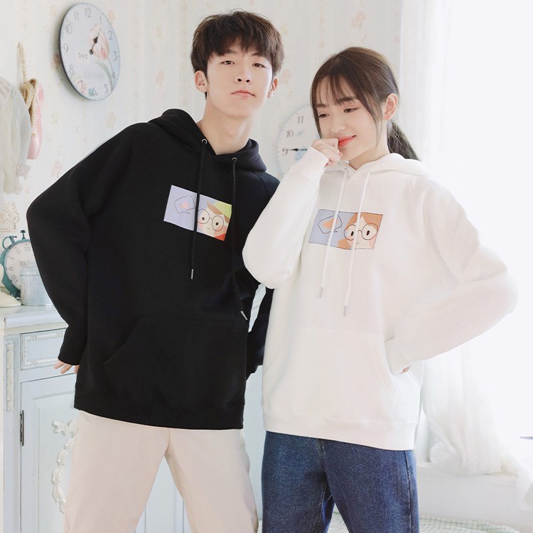 Áo Hoodie Cặp Đôi Nam Nữ Đẹp phong cách Hàn Quốc cá tính, Chất nỉ đẹp ấm mã HD17 - Quà tặng ngẫu nhiên