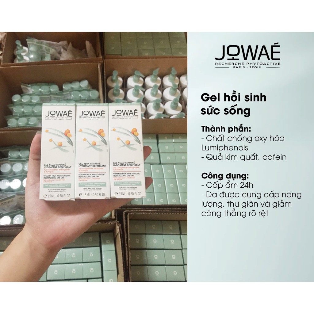 GEL hồi sinh sức sống cho da JOWAE ❤️️ FREESHIP ❤️️ dưỡng ẩm tăng cường năng lượng cho da mỹ phẩm thiên nhiên từ Pháp