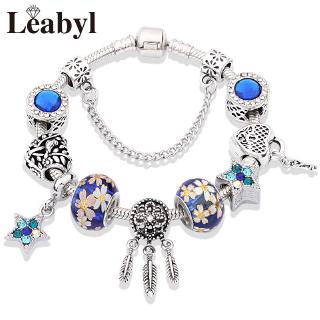 Vòng Tay Hoa Đính Đá Sapphire P1045