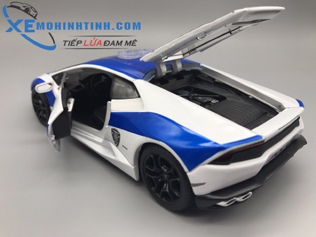 Xe Mô Hình Lamborghini Huracan Lp610-4 Police 1:24 Maisto (Trắng Xanh)