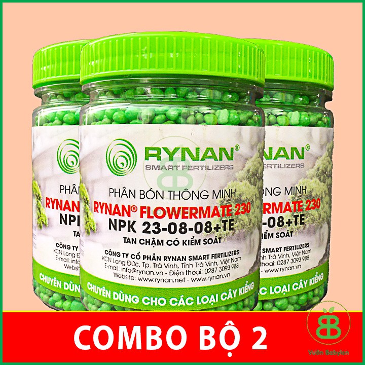 Phân Bón Thông Minh Tan Chậm Rynan Flowermate 230 Chuyên Kiểng, Bon sai 2 HỦ