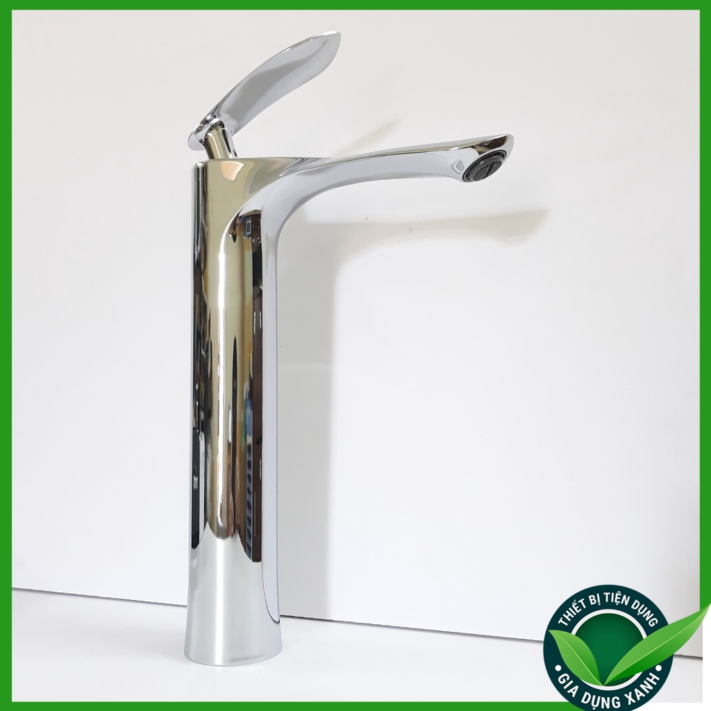 Vòi Lavabo Bồn Rửa Mặt Nóng Lạnh Kiểu Dáng Lá Liễu Bằng Đồng Cao Cấp Loại 30cm Dành Cho Bàn Đá