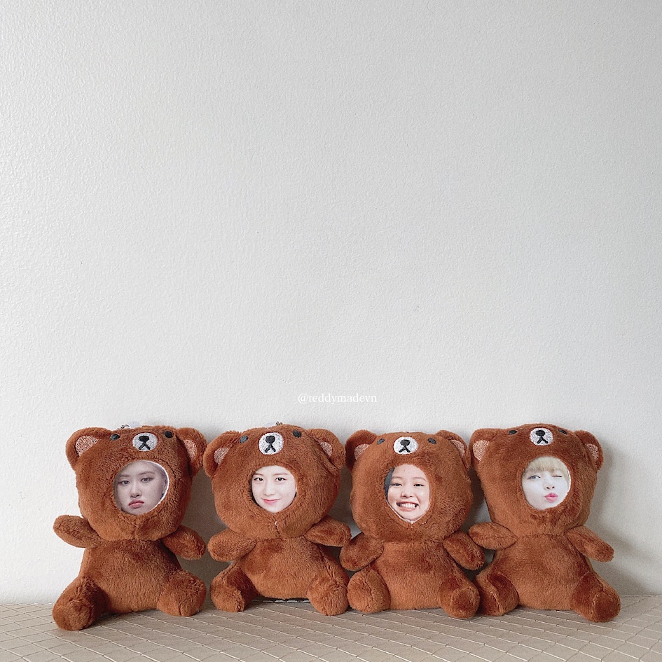 [Blackpink] Set 4 Blackpink Little Teddy Bears - Set 4 gấu bông in ảnh size nhỏ hình nhóm nhạc Blackpink