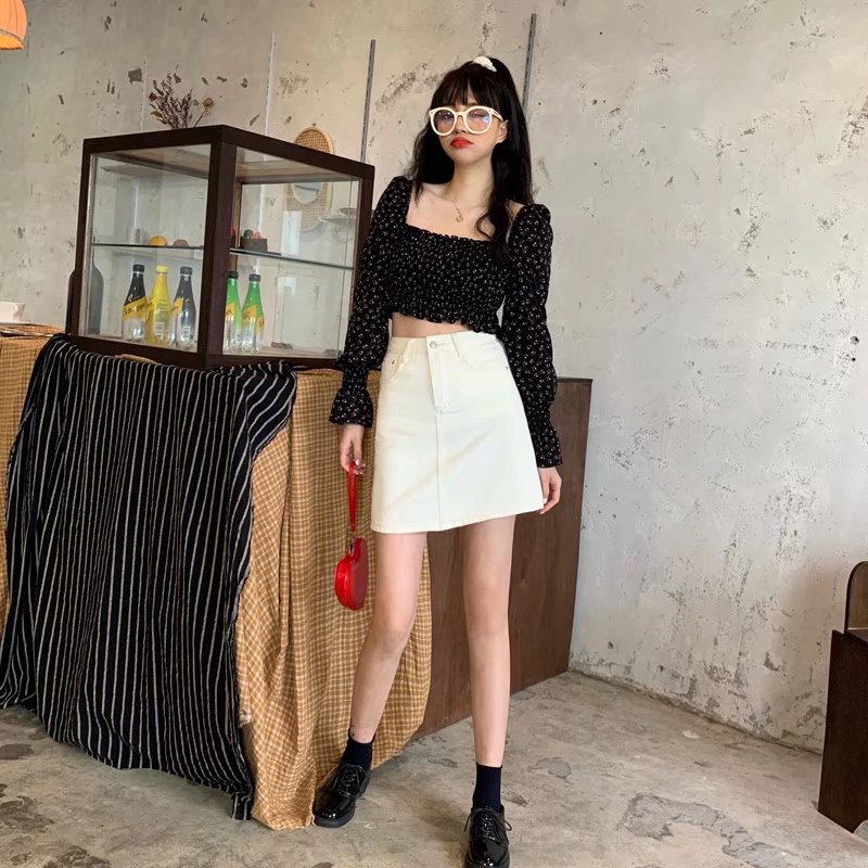 (MớI) Chân VáY Lưng Cao Phong CáCh HàN QuốC
