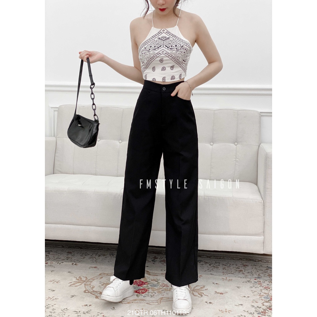 Quần tây ống rộng 2 túi trơn ulzzang thời trang nữ VM STYLE 21QTR06TH1101