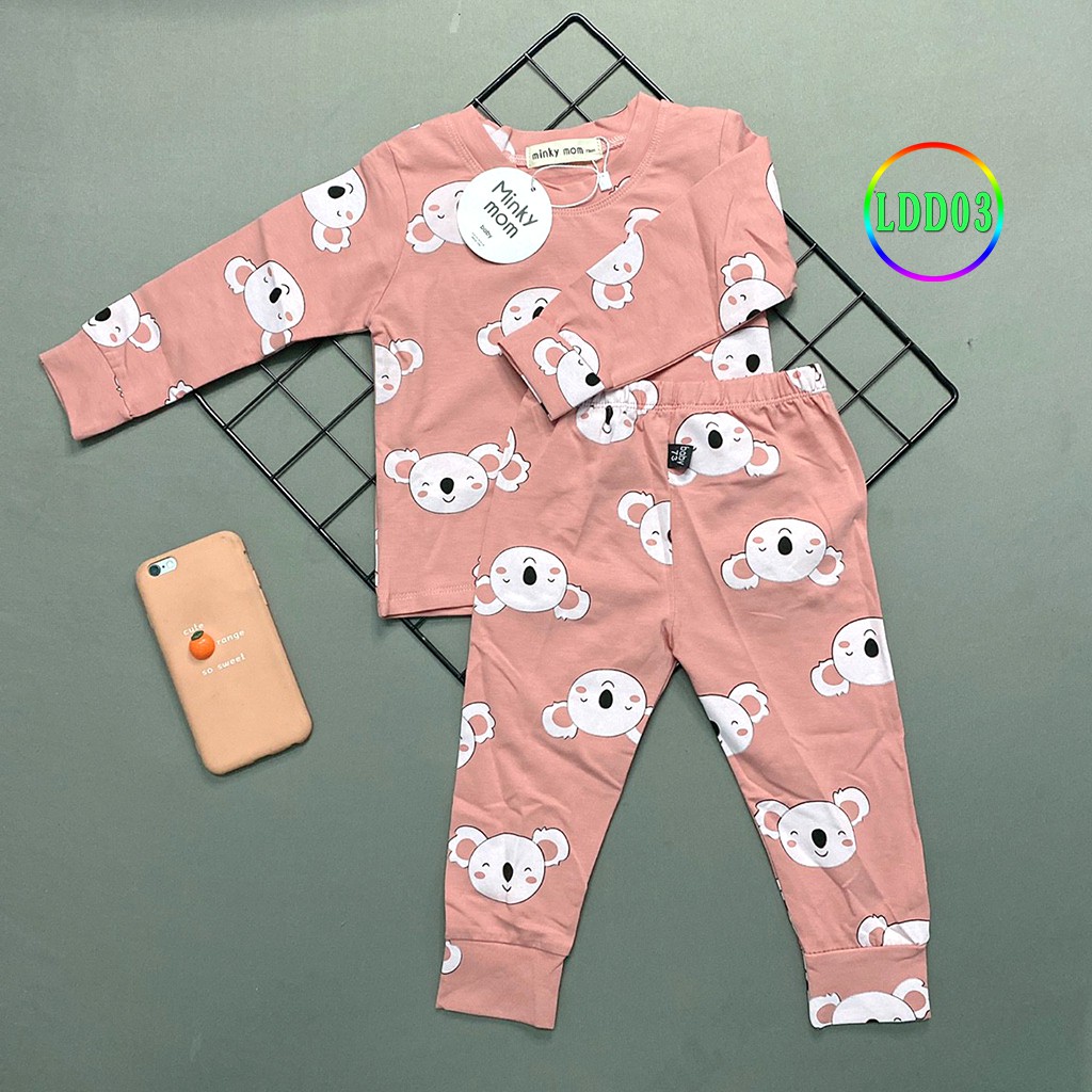 Bộ Dài Tay Cho Bé LDD03 Đồ Bộ Thun Lạnh Cao Cấp Mềm Mịn Thoáng Mát Hàng Chuẩn Loại 1 MINKY MOM Dễ Chịu, Thoải Mái Cho Bé