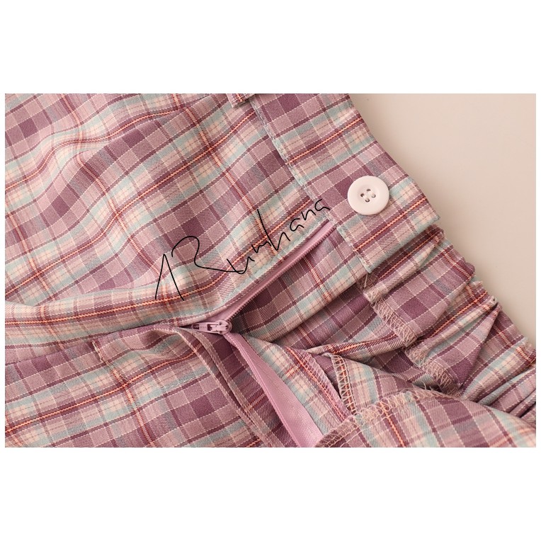 Quần sooc đũi kẻ caro nhiều màu năng động Q123 RumHana | BigBuy360 - bigbuy360.vn