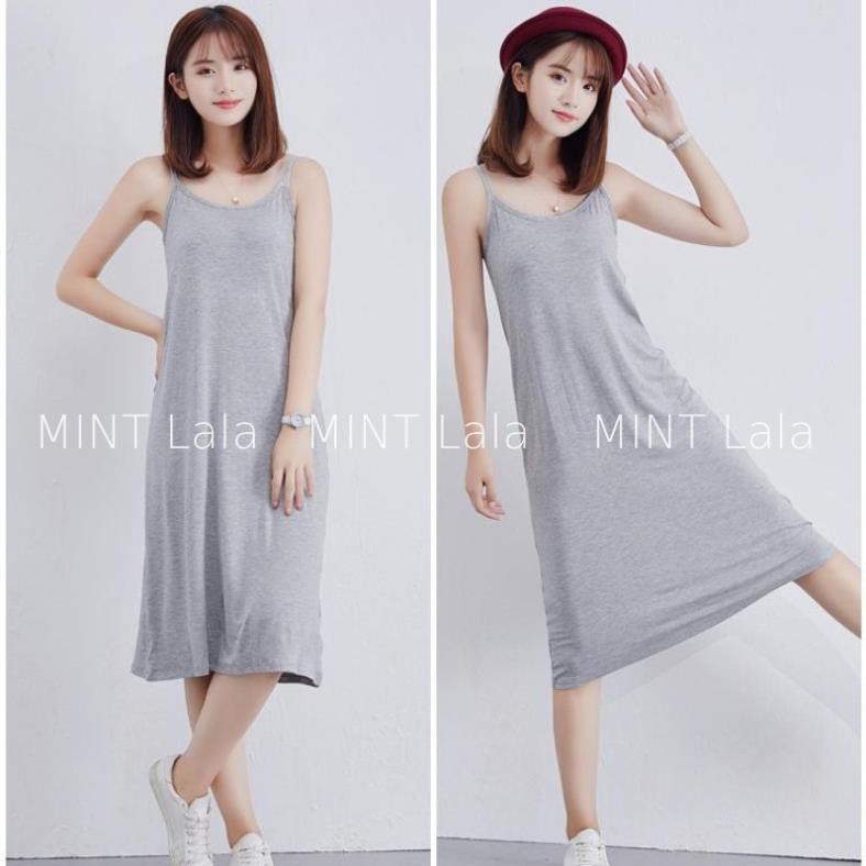 Váy Lót Trong 2 Dây Mặc Đầm Chất Thun Mềm Mại 👗 *