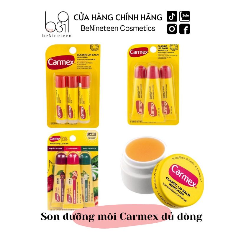 [Đủ dòng] Son Dưỡng Carmex Top 1 Nước Mỹ (Unbox)