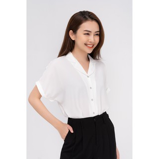 Áo sơ mi nữ YODY tay liền lơ vê thanh lịch công sở SCN4030
