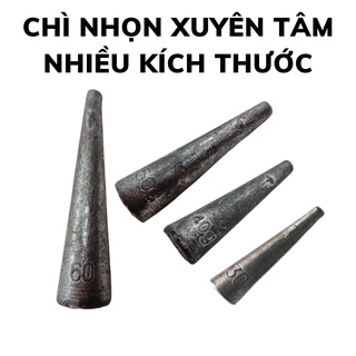 5c cục chì nhọn xuyên tâm câu cá size 20g/30g/50g/60g/80g/100gam, chì nhọn câu sông câu cá biển ao hồ sông suối giá rẻ