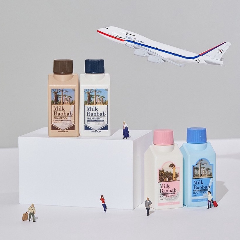 Set 4 sản phẩm đi du lịch chăm sóc cơ thể Milk Baobab 70ml