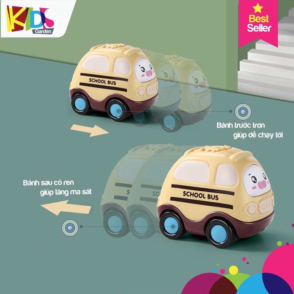 Xe đồ chơi cho bé có nhạc và đèn phong cách hàn quốc XDC11 KIDS GARDEN