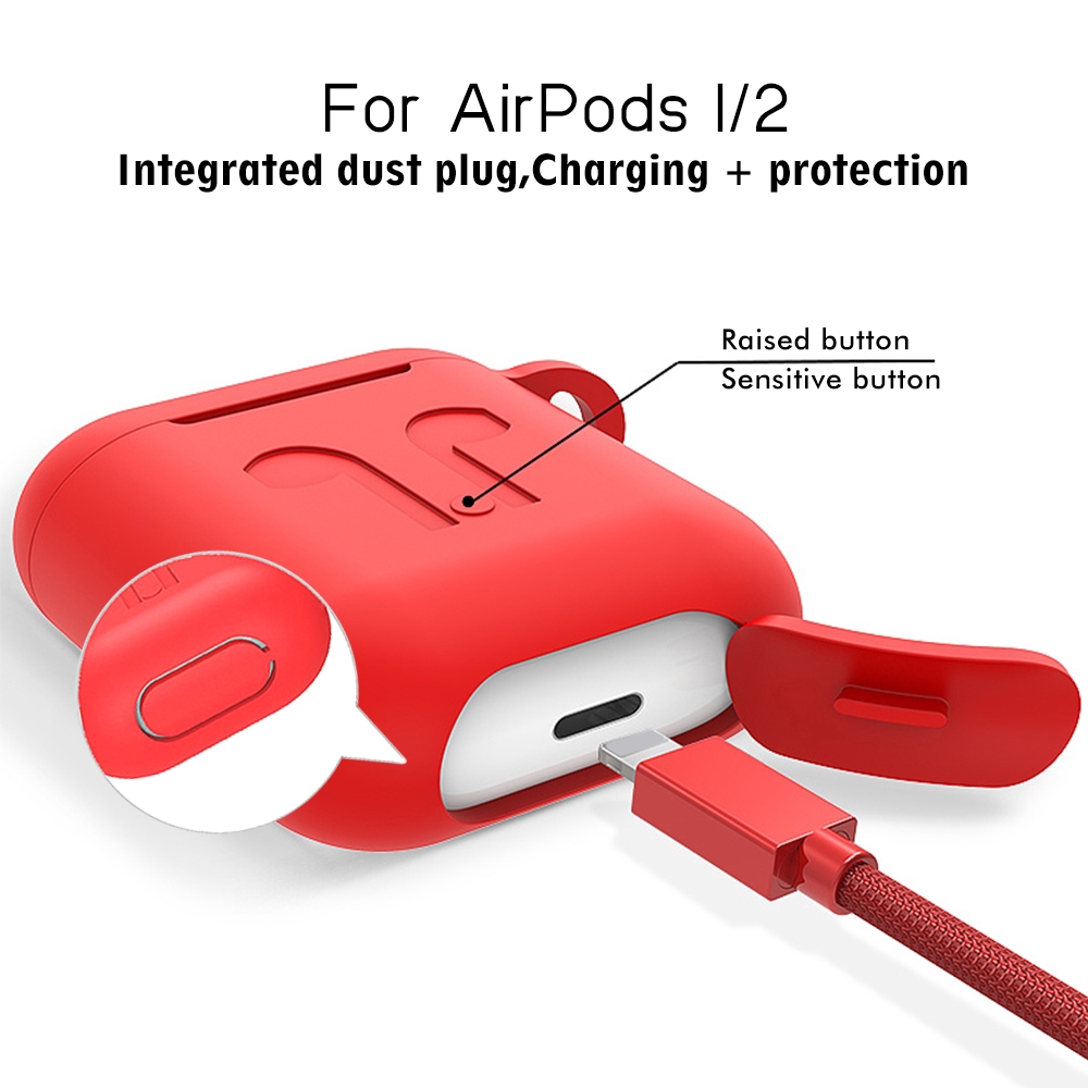 Hộp đựng tai nghe silicon nhiều màu cho Apple Airpods 2