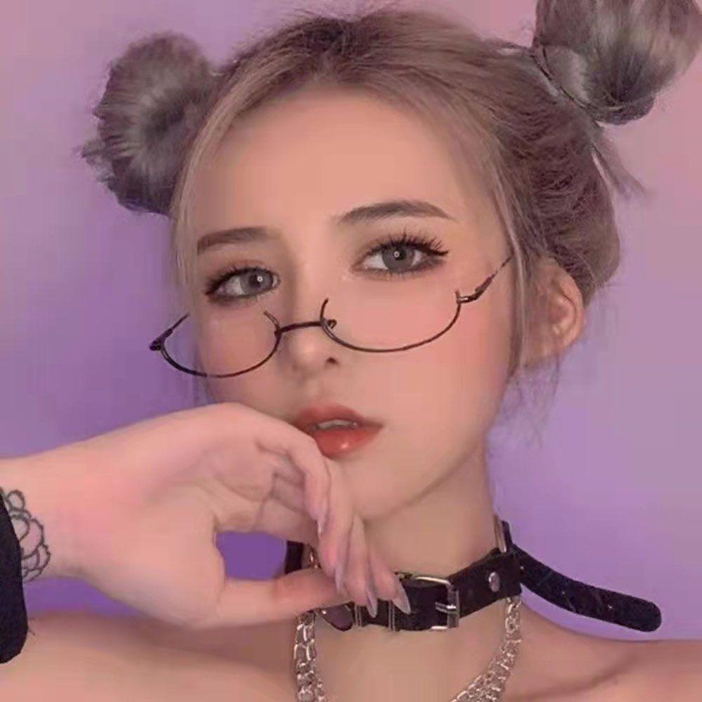 Kính Nửa Gọng Phong Cách Vintage Đáng Yêu