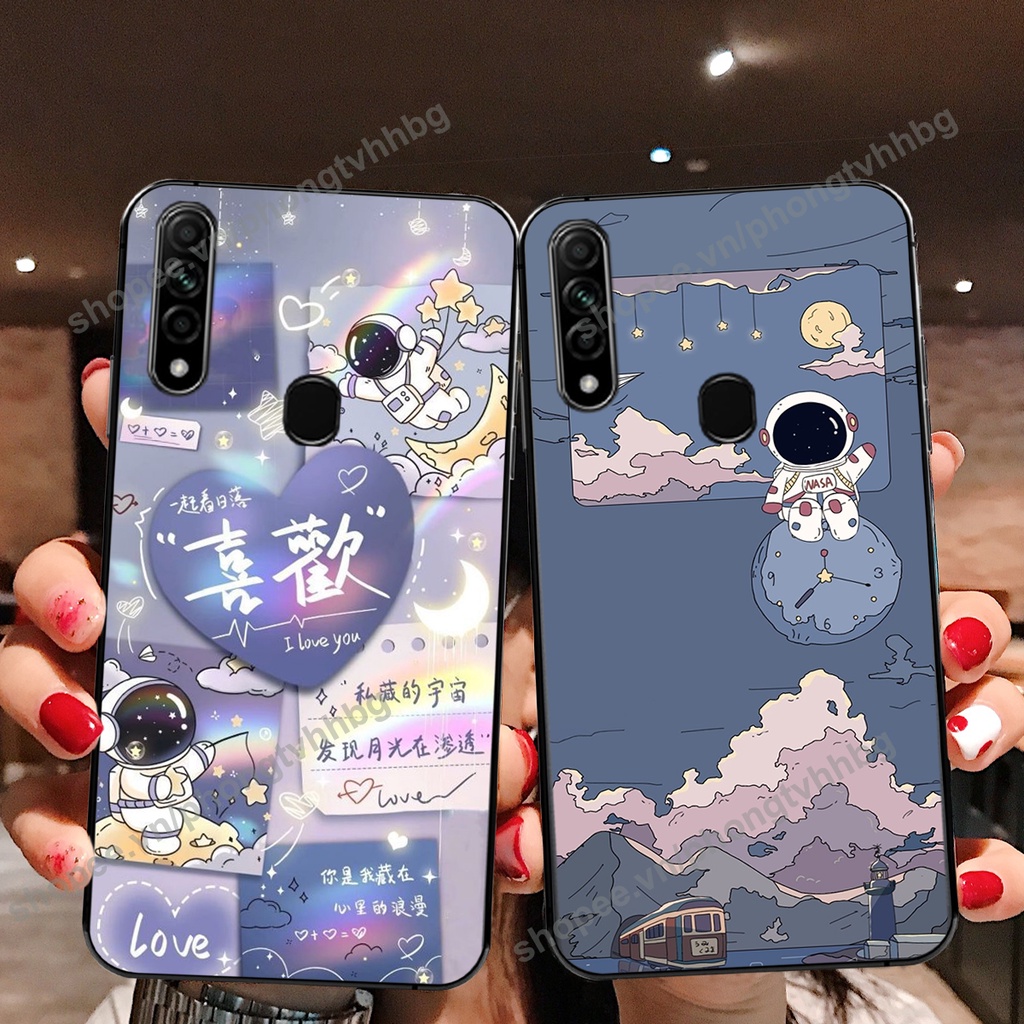 Ốp lưng Oppo A31 2020 / A8 phi hành gia hoạt hình 3D cute giá rẻ