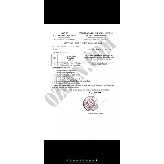 BỔ NÃO GINKGO BILOBA 2000mg Úc - 100 viên  - Xuất xứ Úc