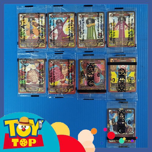 Thẻ Toonies One Piece ma trận liên hợp nguyên seal băng mũ rơm Luffy Zoro Nami Sanji ... đảo hải tặc