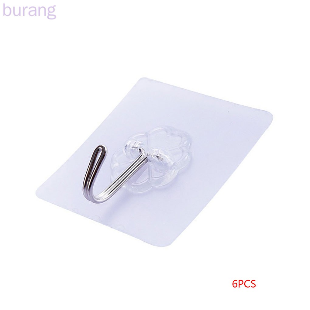 Set 6 móc treo đồ dán tường trong suốt tiện dụng