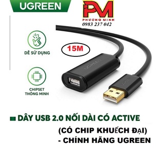 Mua Cáp USB nối dài 15m có chíp khuếch đại chính hãng Ugreen 10323 CAO CẤP