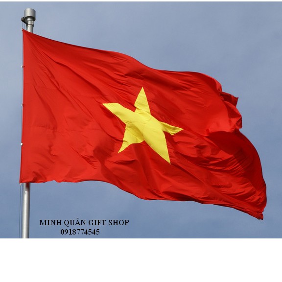 Cờ tổ quốc - vải phi - 1 lá - size 1x1,4m; size 1,4x1,8m; size 1,4x2,1m