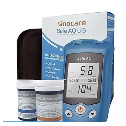 BỘ MÁY ĐO ĐƯỜNG HUYẾT VÀ AXIT URIC ( BỆNH GÚT ) 2 TRONG 1 KÈM 100 QUE KIM