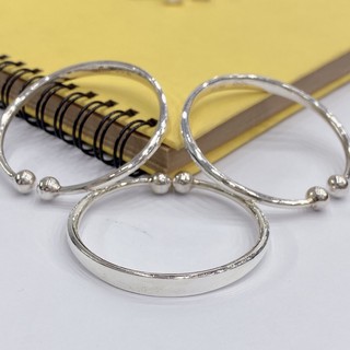 Vòng tay nữ bạc nguyên chất dạng kiềng trơn hở VT001