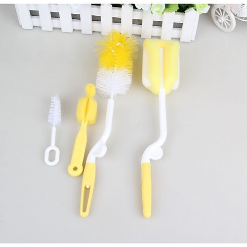 Bộ cọ rửa bình sữa và núm ti 4 món cho bé yêu