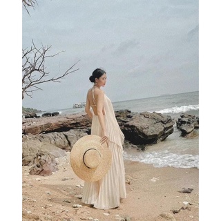 ( 𝙁𝙧𝙚𝙚 𝙨𝙝𝙞𝙥) Váy Maxi Yếm hở lưng  𝐀̉𝐧𝐡 𝐓𝐡𝐚̣̂𝐭 chuẩn hình