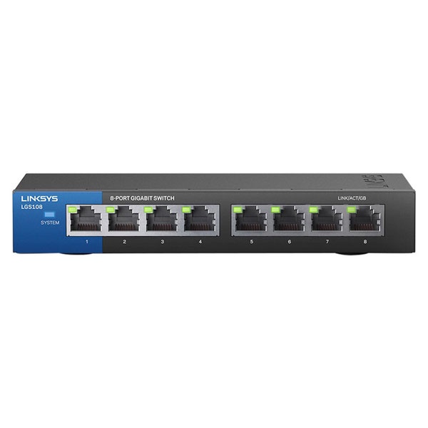 Bộ chia mạng Switch 8 cổng Gigabit Linksys LGS108